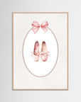 Pink Shoes Art Print | Girls Room & Nursery Wall Art Rose Wood