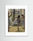 Three Dancers in an Exercise Hall by Edgas Degas White Wood White