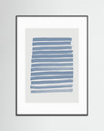 Blue Strokes by Pictufy Studio Black Wood White