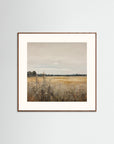 Neutral Field Landscape Art Print Oak Dark Freja