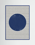 Watercolor Circle and Stripes by The Miuus Studio Blue Wood No border