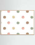 Pastel Polka Dots Wall Art | Kids Room & Nursery Decor Rose Wood