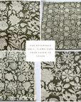 **FLAWED** Jardim Floral Block Printed Pillow Cover | Olive Green | Lumbar