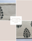 **FLAWED** Capri Floral Block Printed Pillow Cover | Blue
