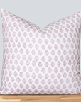 Lucie Floral Block Printed Pillow Cover | Burgundy