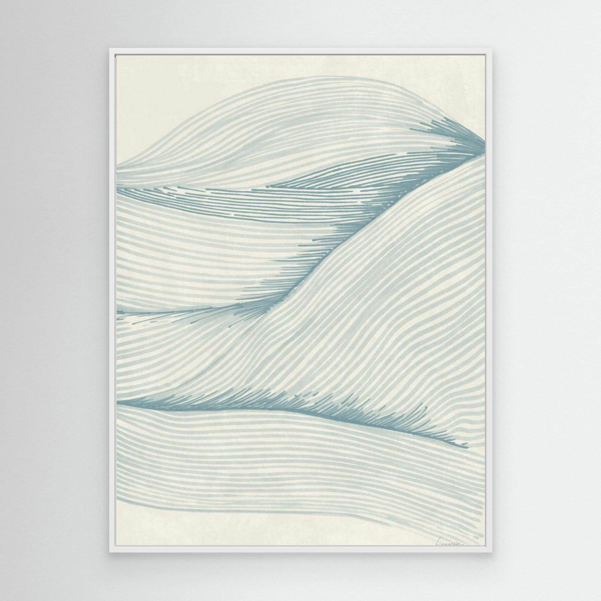 Ocean in lines 02 by Lucrecia Caporale White