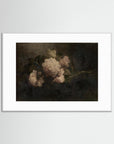 Peonies Bouquet Still Life Art Print White Wood White