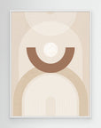 Beige Mid Century Poster No.1 by Elena Ristova White