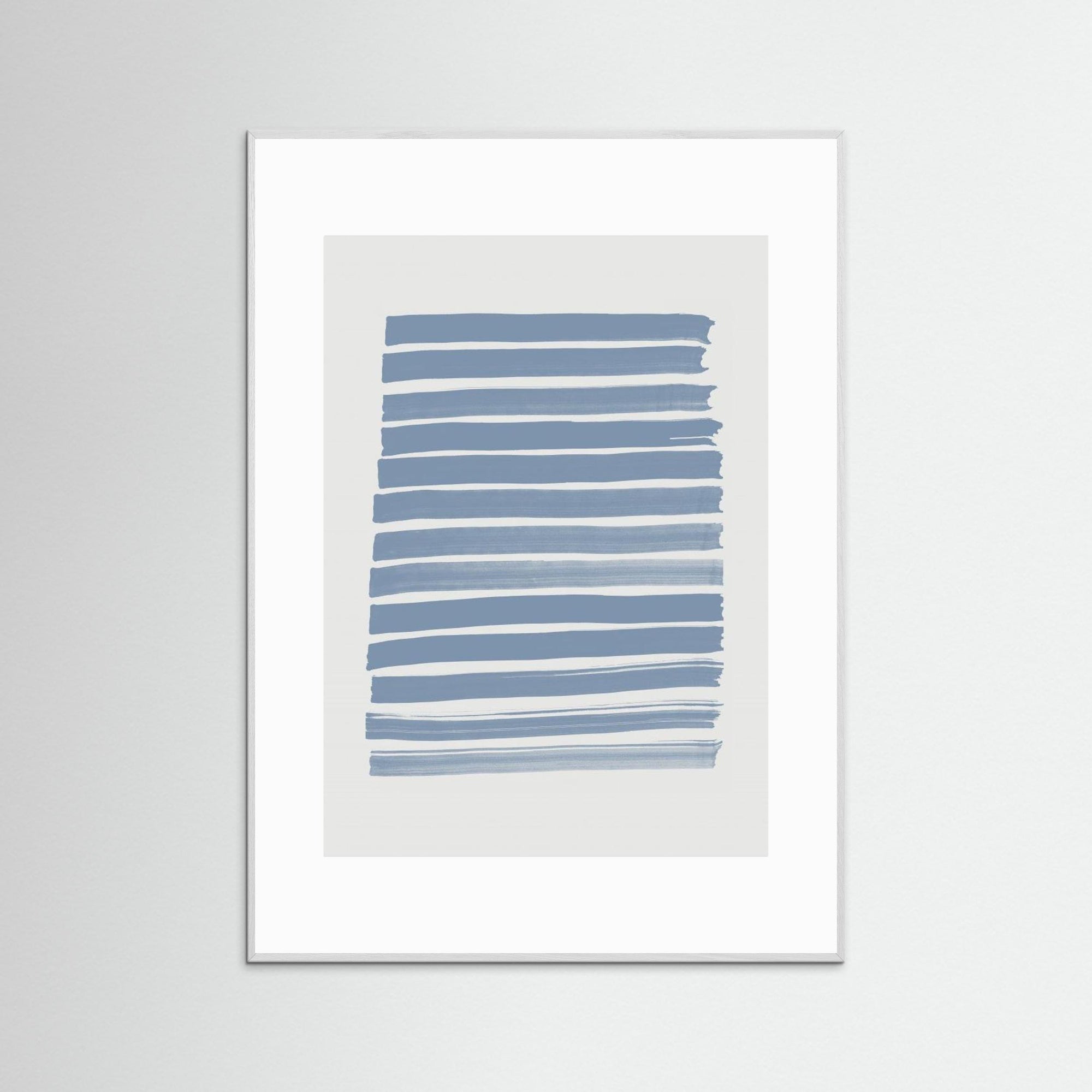 Blue Strokes by Pictufy Studio White Wood White