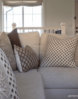 Mariella Floral Block Printed Pillow Cover | Mustard