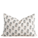 Lark Floral Block Printed Pillow Cover | Blue | Lumbar