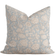 Ivy Floral Block Printed Pillow Cover | Blue