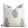 Azure Floral Block Printed Pillow Cover | Blue
