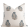 Etta Floral Block Printed Pillow Cover | Blue, Green