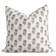 Lark Floral Block Printed Pillow Cover | Blue