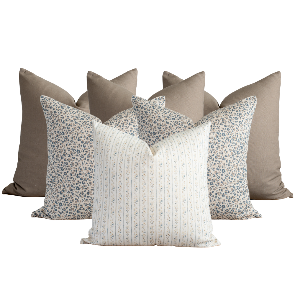 Luciana Bedroom Pillow Combination | Set of Six Pillow Covers