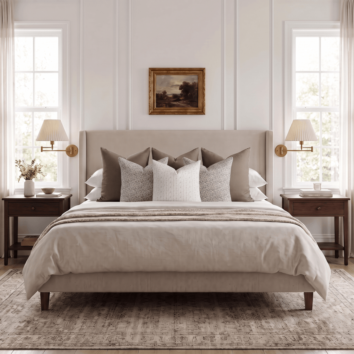Luciana Bedroom Pillow Combination | Set of Six Pillow Covers
