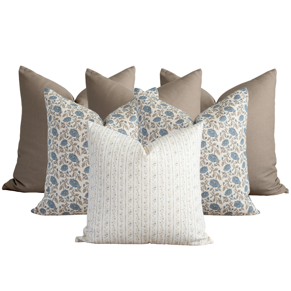 Linnea Bedroom Pillow Combination | Set of Six Pillow Covers