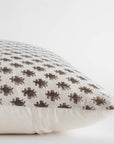 Cora Floral Block Printed Pillow Cover | Brown