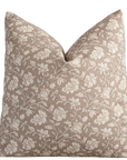 Clara Taupe Floral Pillow Cover