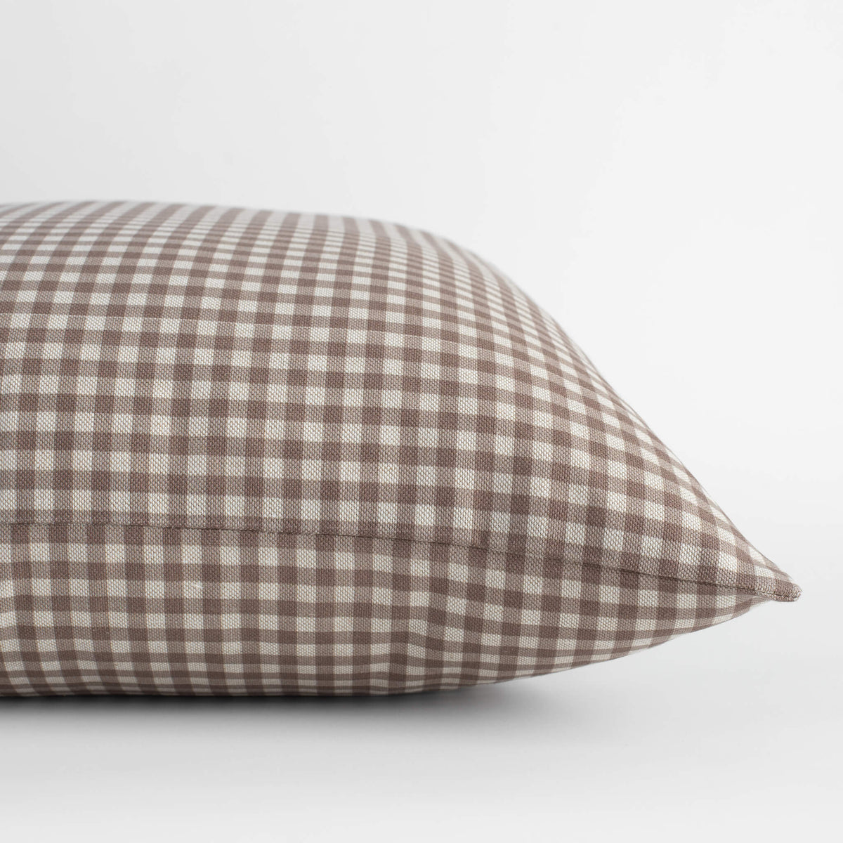 Elodie Taupe Gingham Pillow Cover