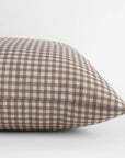 Elodie Taupe Gingham Pillow Cover