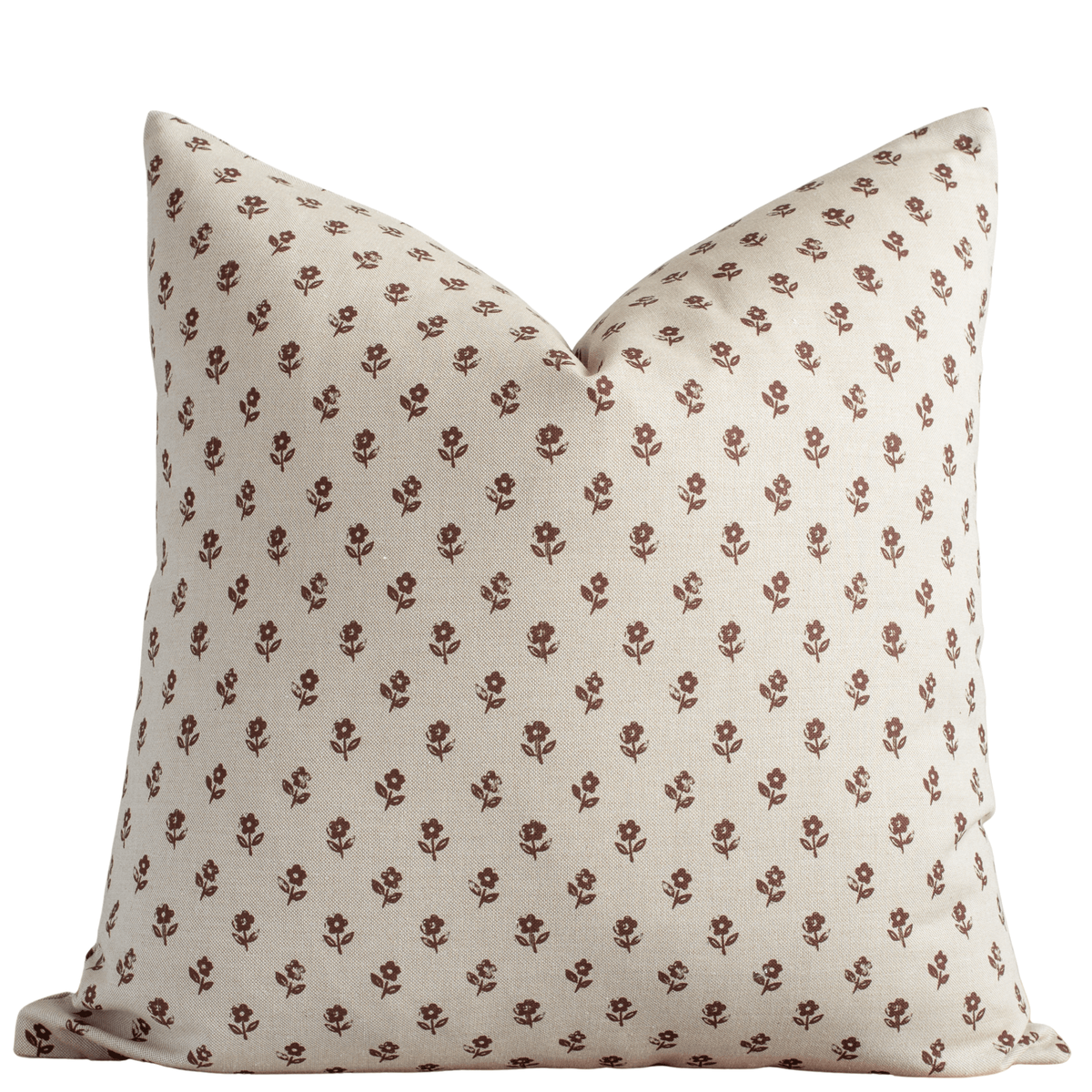 Pippa Brown Floral Pillow Cover