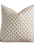 Pippa Brown Floral Pillow Cover
