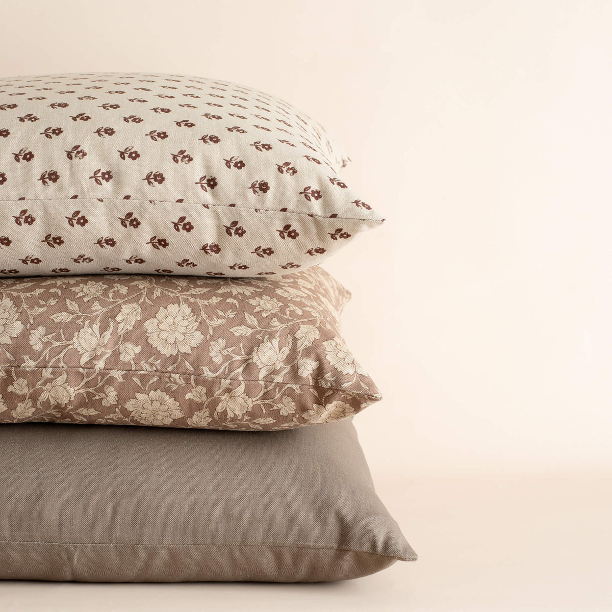 Madeleine Taupe Botanical Pillow Cover