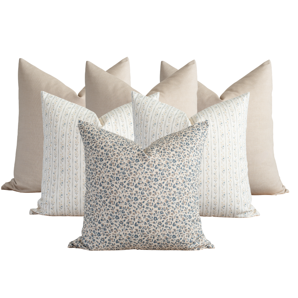 Aveline Bedroom Pillow Combination | Set of Six Pillow Covers