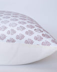 Lucie Floral Block Printed Pillow Cover | Burgundy