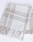 Margot Throw Blanket | White, Mustard