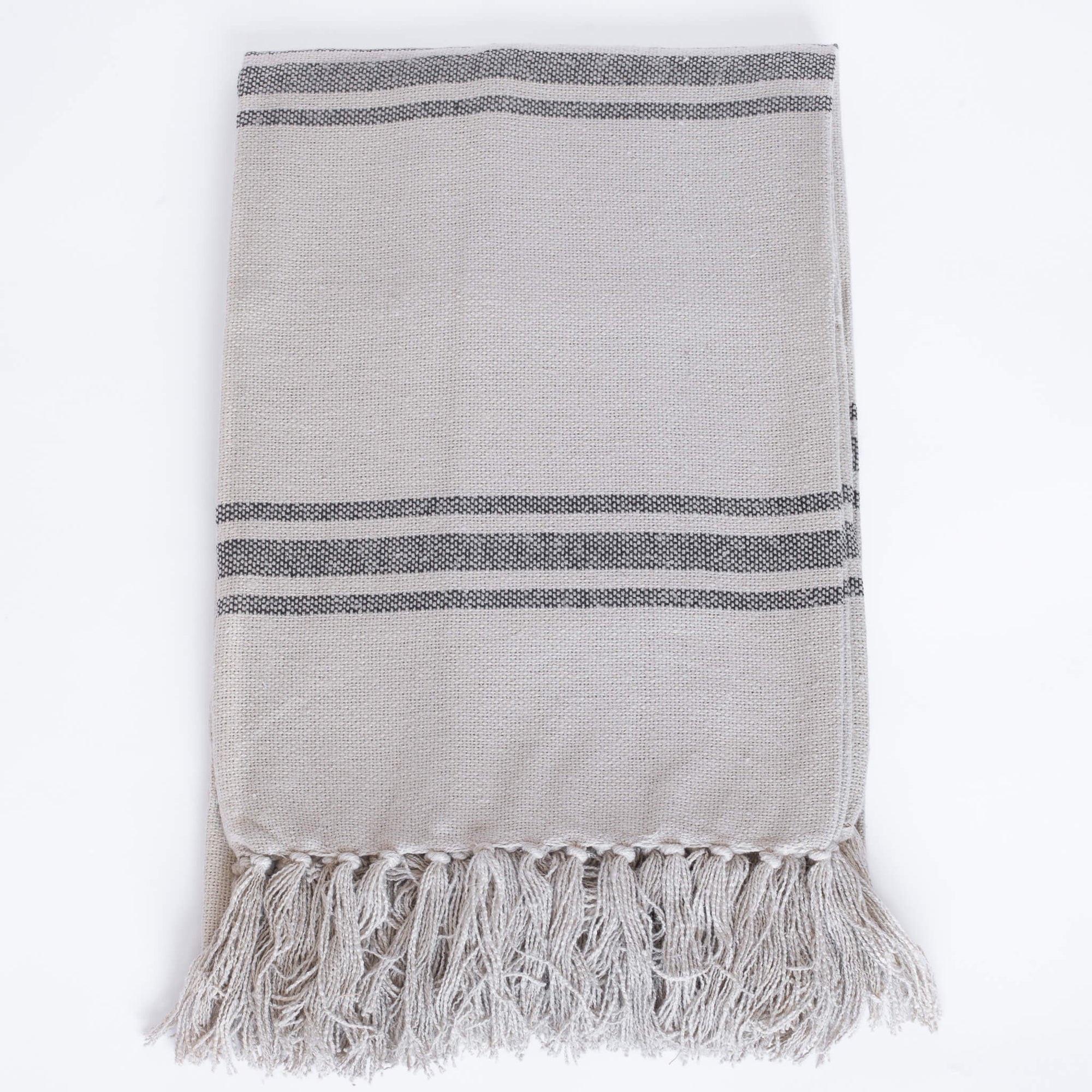 Clara Throw Blanket | Beige, Grey