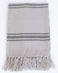 Clara Throw Blanket | Beige, Grey