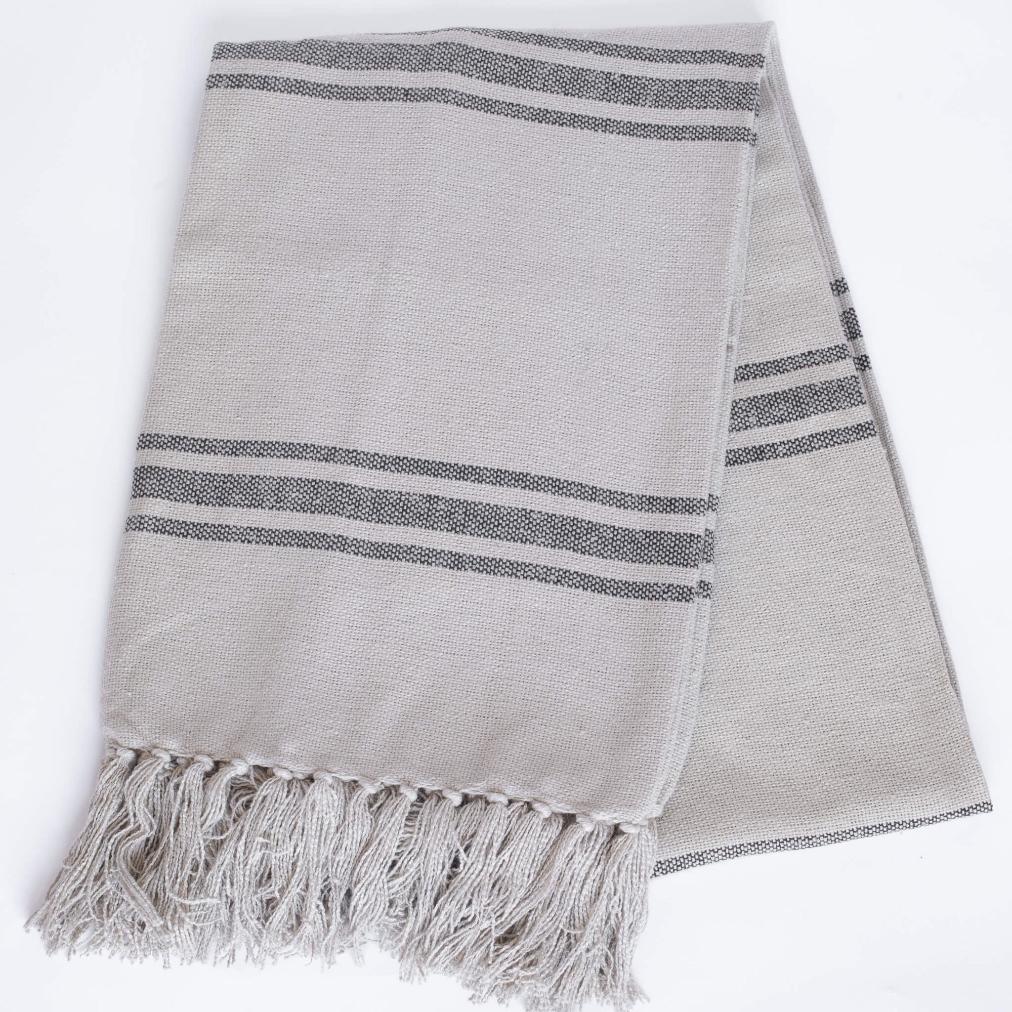 Clara Throw Blanket | Beige, Grey