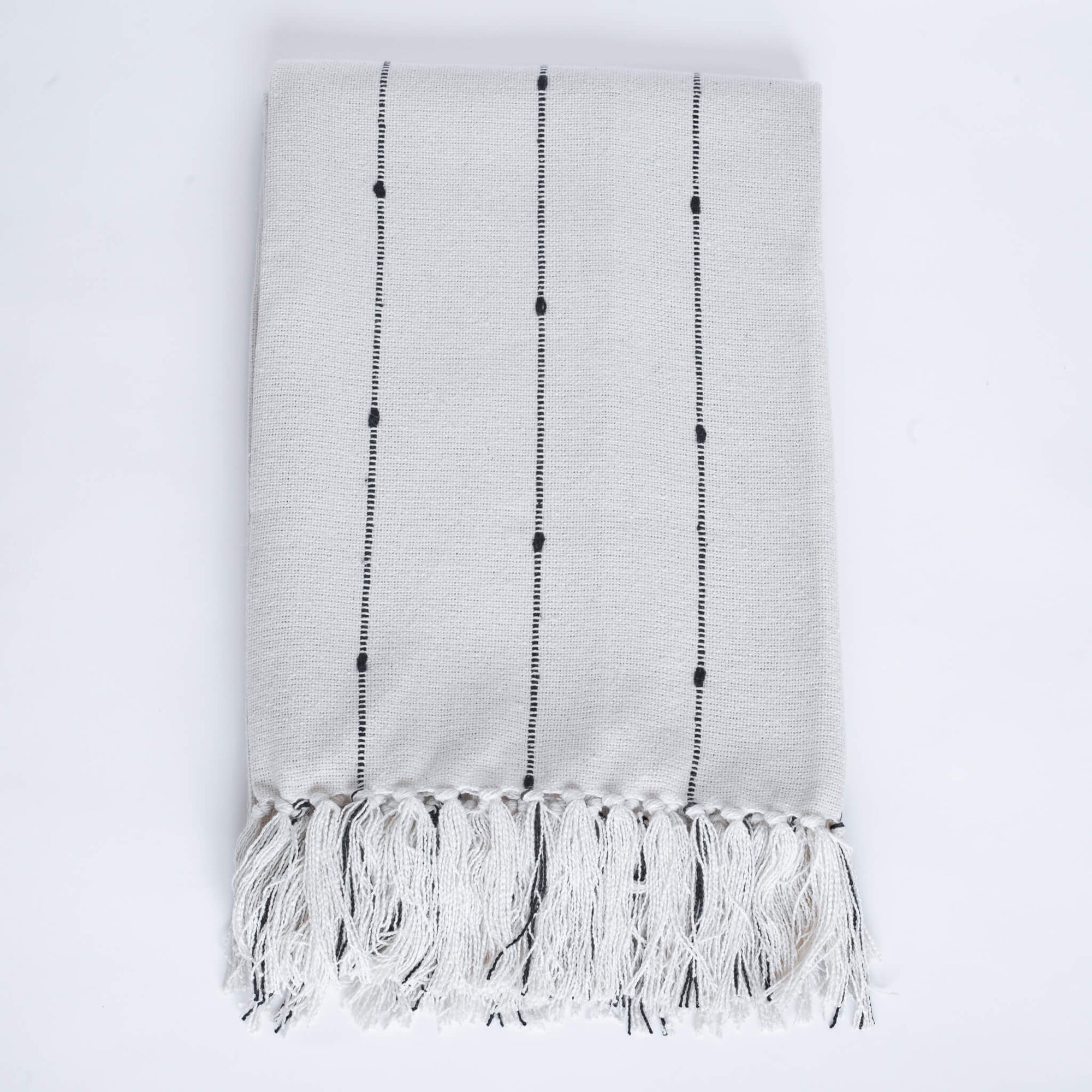 Florence Throw Blanket | Natural, Black