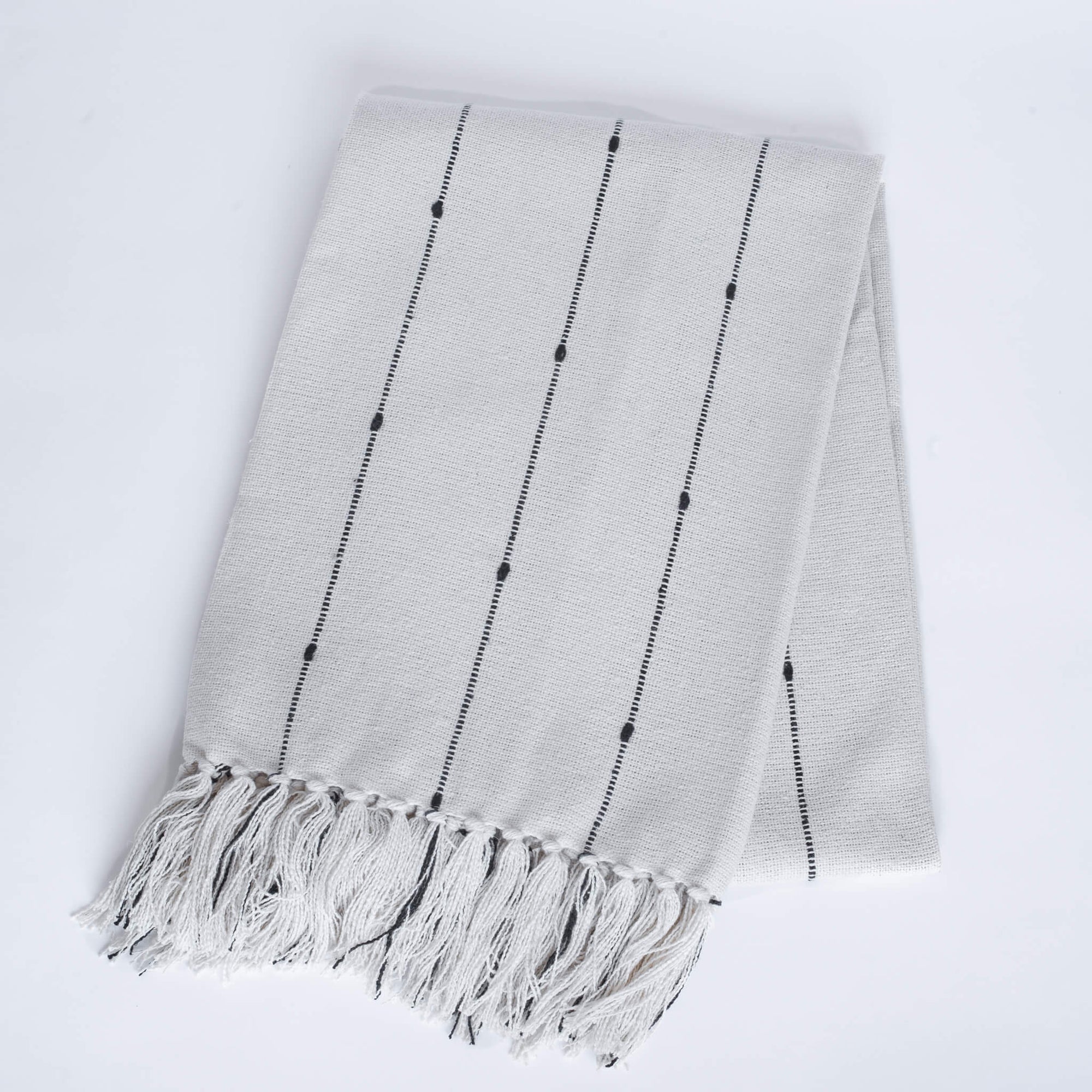 Florence Throw Blanket | Natural, Black