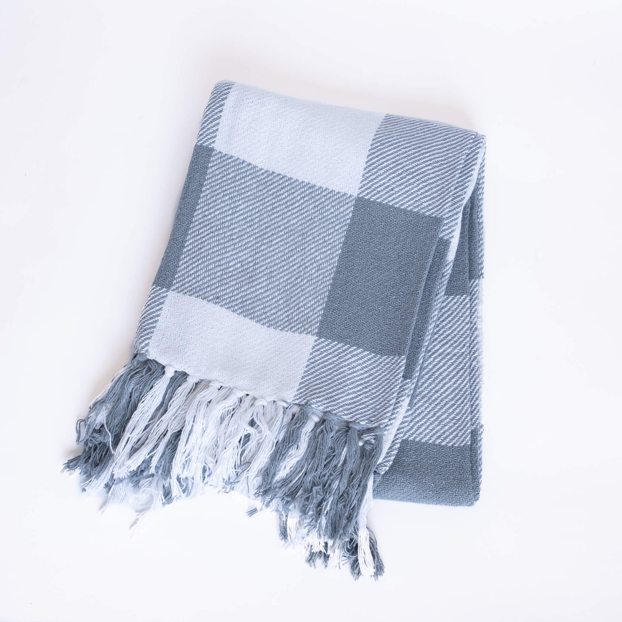 Eleanor Throw Blanket | Blue/Grey, White
