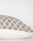 Mori Floral Block Printed Pillow Cover | Sage Green | Long Lumbar