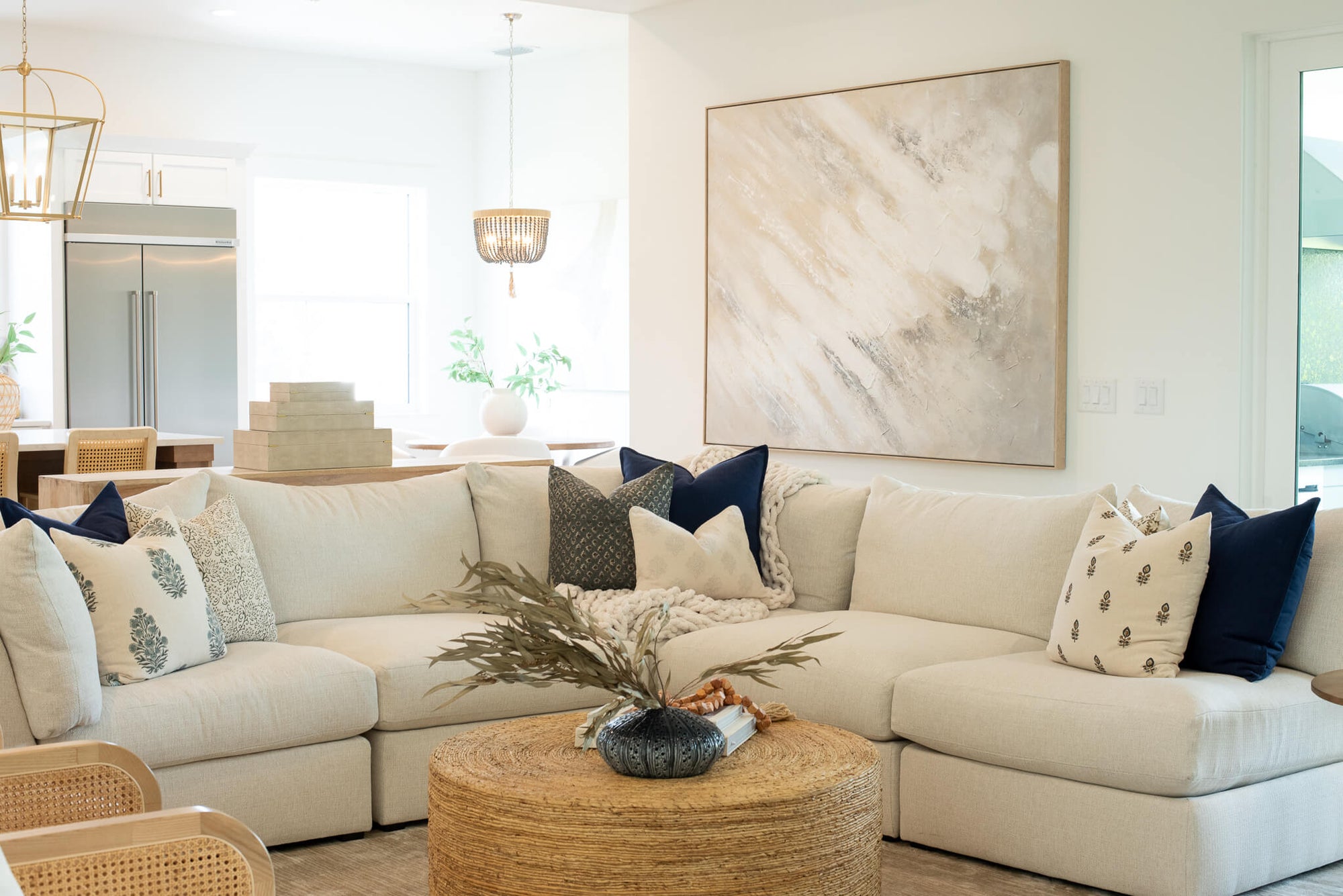 Noa Solid Pillow Cover | Blue