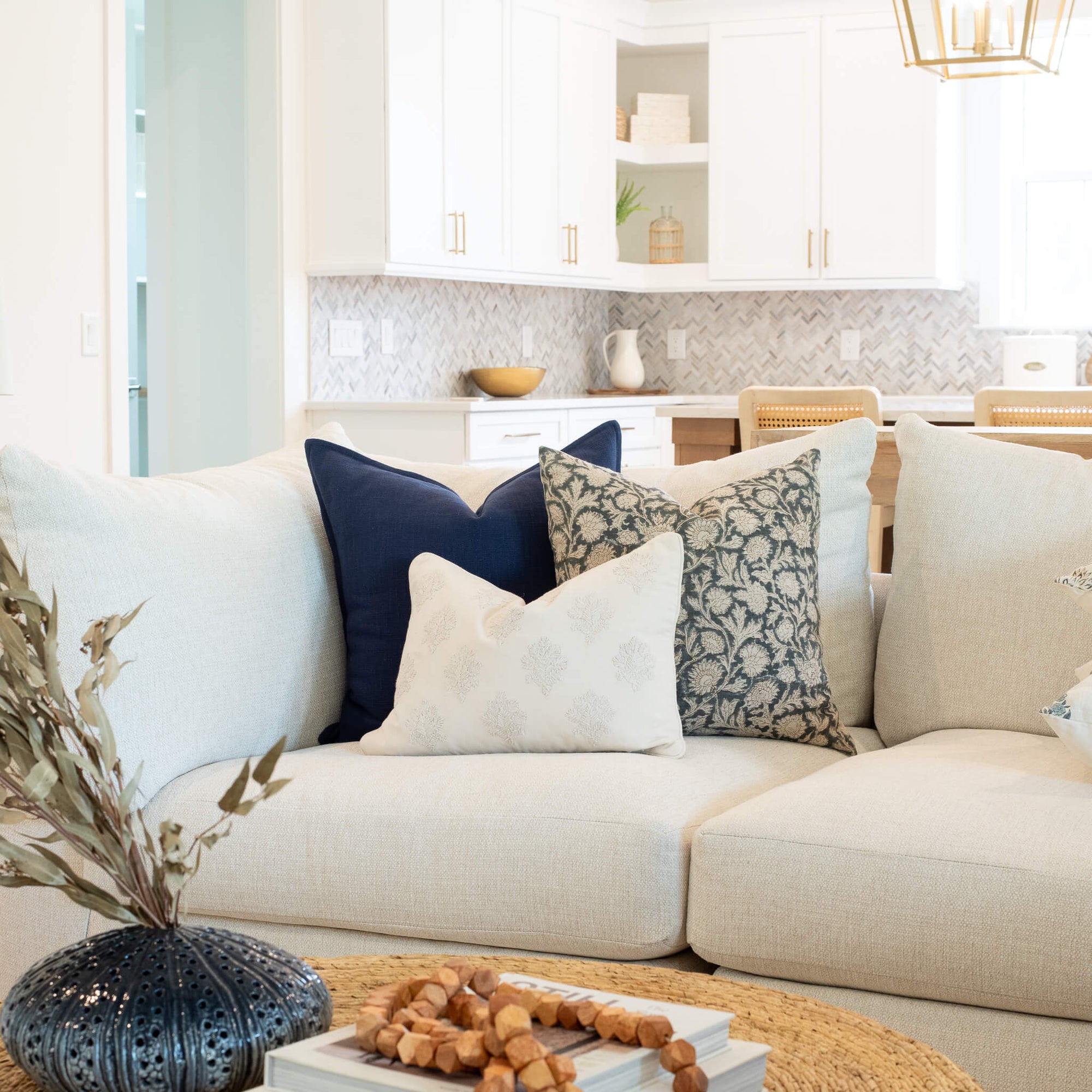 Noa Solid Pillow Cover | Blue