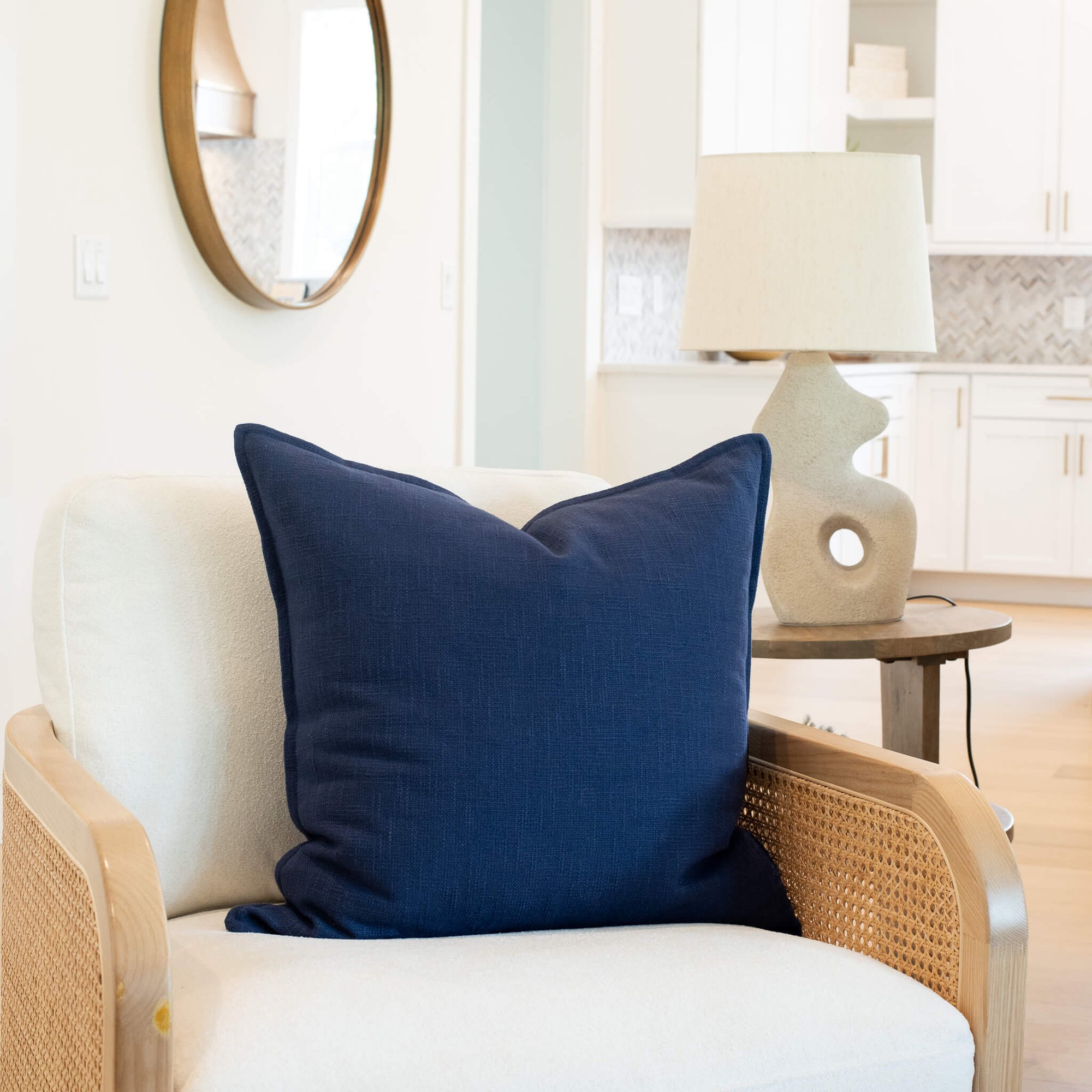 Noa Solid Pillow Cover | Blue