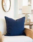 Noa Solid Pillow Cover | Blue