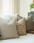 Madeleine Taupe Botanical Pillow Cover