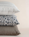 Faye Blue Vine Stripe Pillow Cover