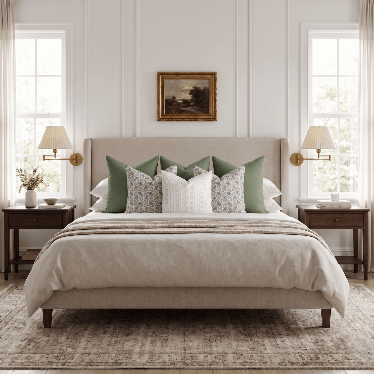 Serafina Bedroom Pillow Combination | Set of Six Pillow Covers
