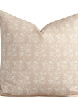 Fleur Sand Floral Pillow Cover