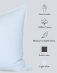 Celeste Solid Pillow Cover | Light Blue
