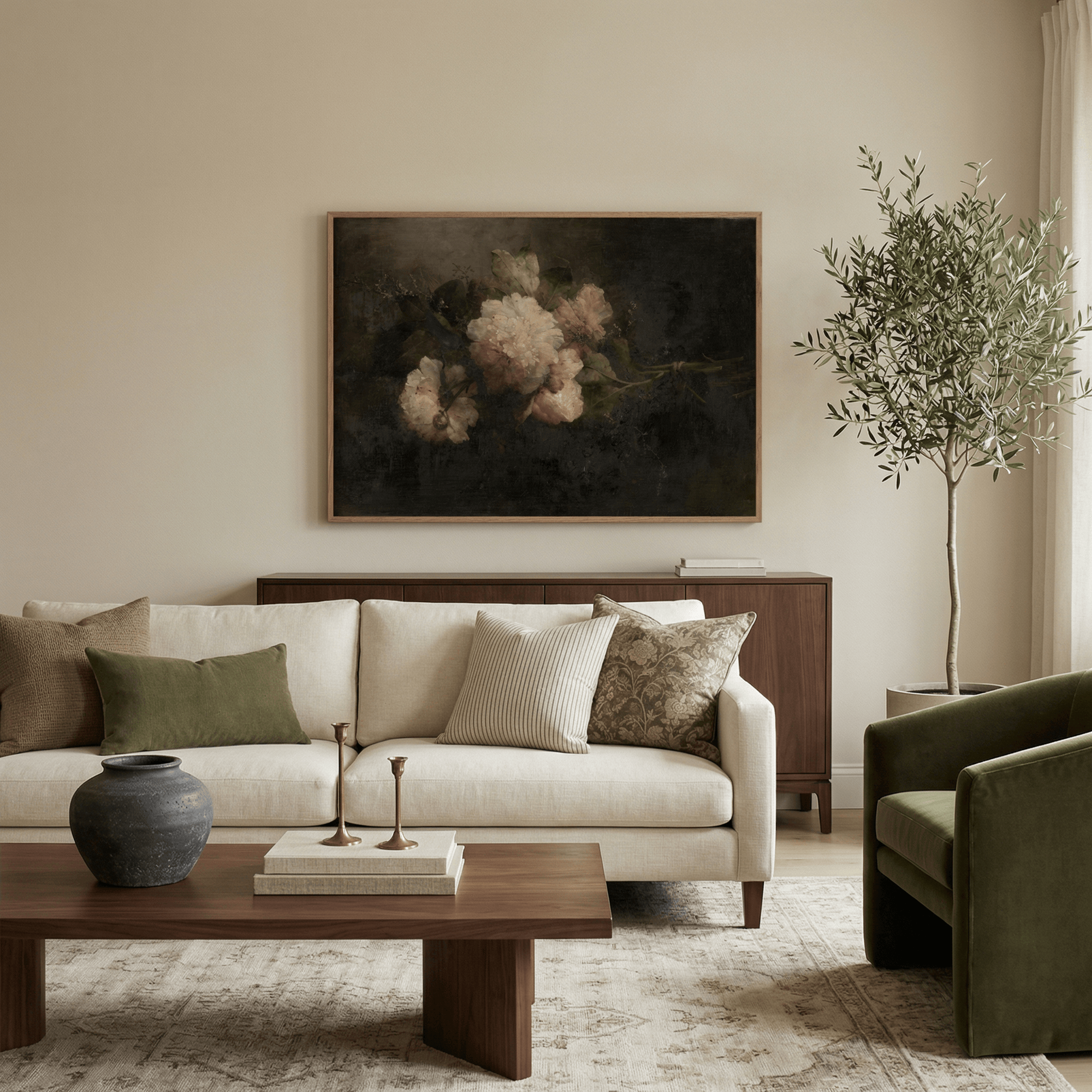 Peonies Bouquet Still Life Art Print