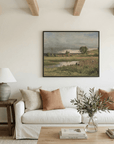 Vintage French Countryside Pond Landscape | Canvas